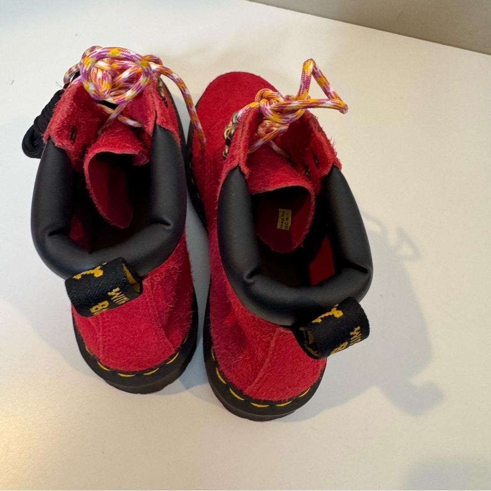Dr.Martens 939 Ben Suede Red Padded Collar Lace Up Boots M-4 W-5 NWOT - Picture 7 of 11
